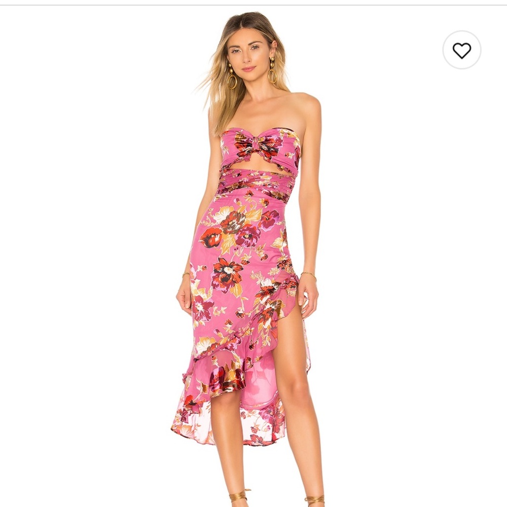 Lovers and Friends Strapless floral dress